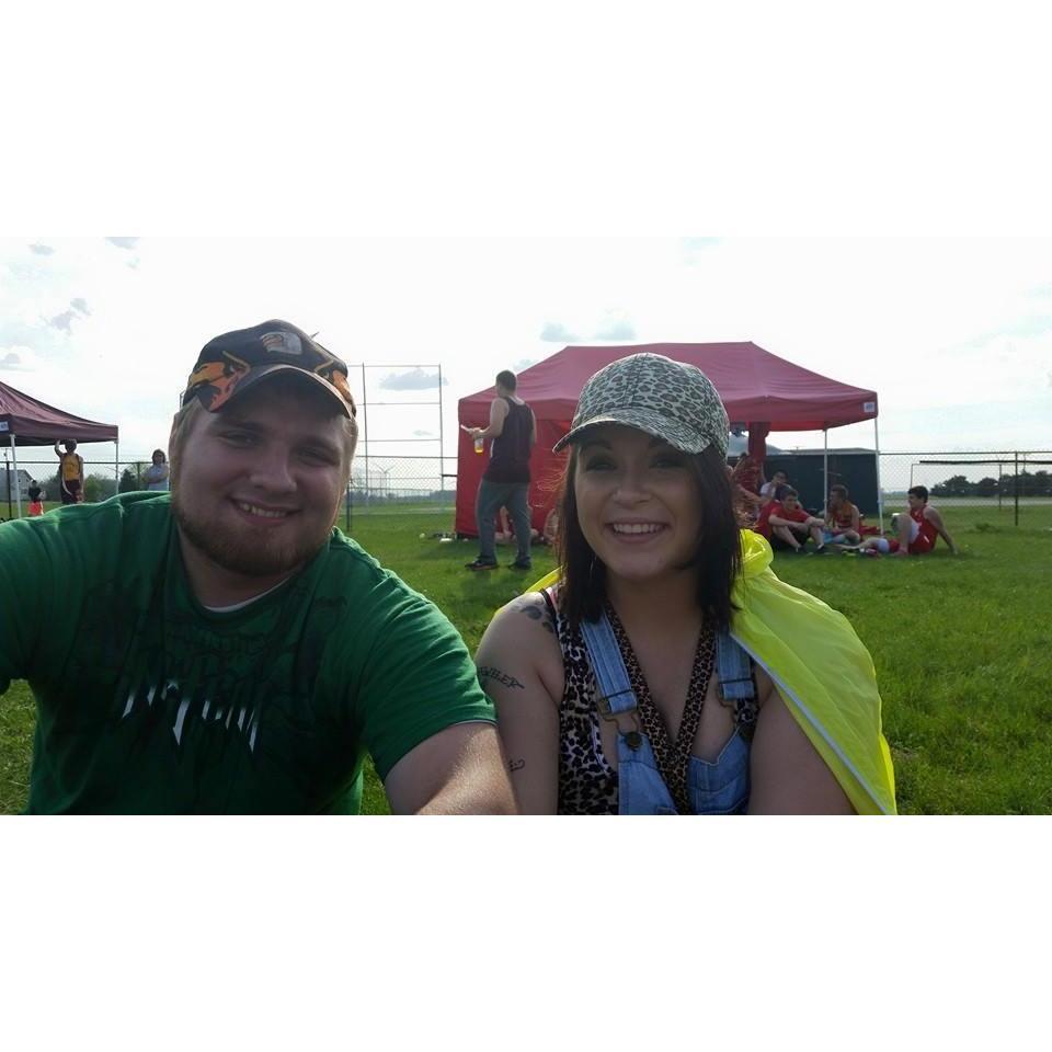 Attending a track meet at Akron-Fairgrove high school which is where we first met each other.
Spring 2015