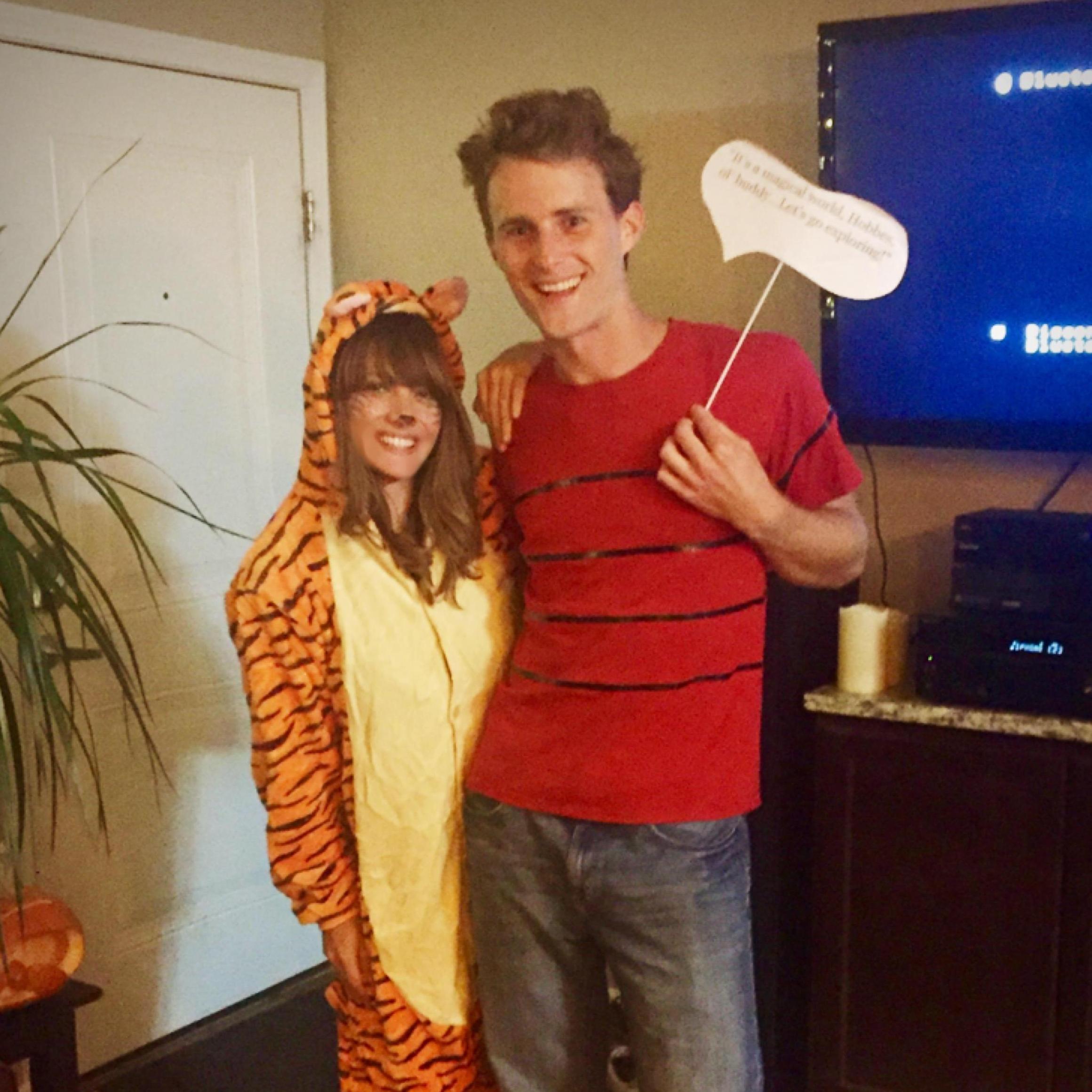 We were Calvin and Hobbes for our second Halloween