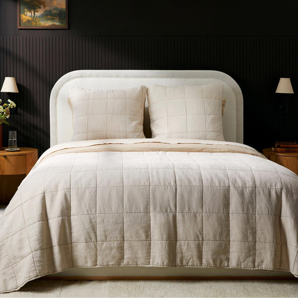 Parachute Garment Dyed Linen Box Quilt