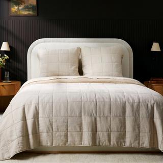 Garment Dyed Linen Box Quilt