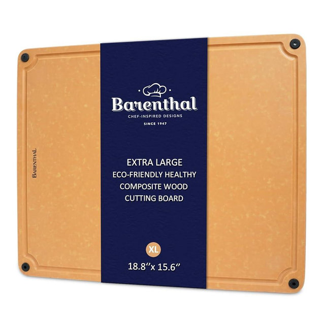 Barenthal cutting boards for kitchen dishwasher - cutting board set with Non-Slip Feet and Juice Groove Composite chopping board for kitchen knife Friendly X-Large（18.8"x15.6"）