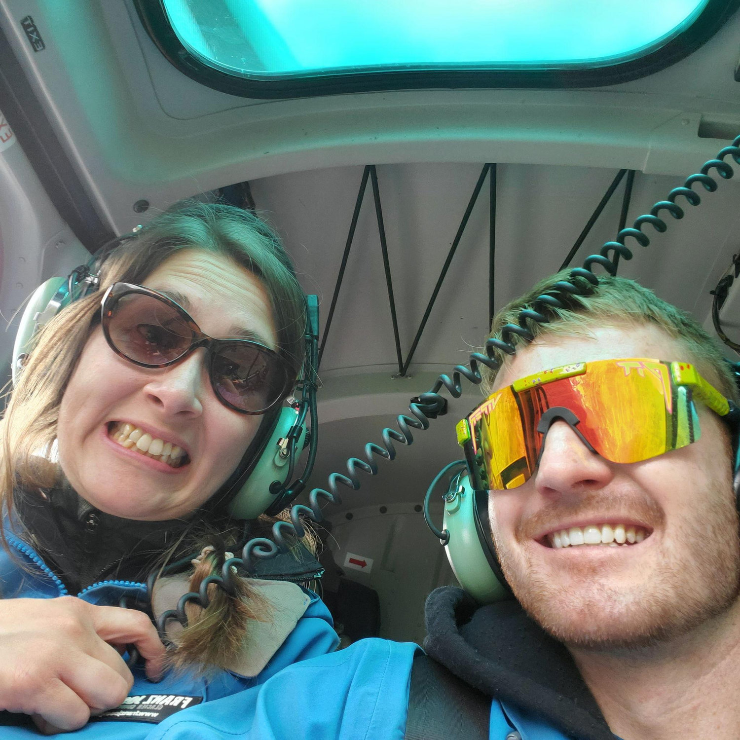 Front row seats on a helicopter ride to the glacier!