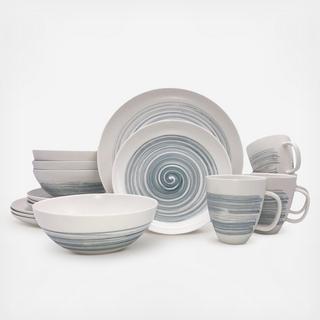 Charmouth 16-Piece Dinnerware Set, Service for 4