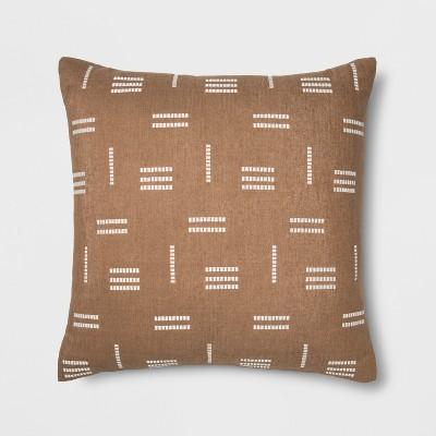 Silk Geo Oversize Square Throw Pillow Neutral - Project 62™