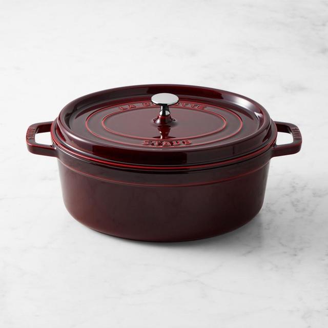 Staub Enameled Cast Iron Oval Dutch Oven, 5 3/4-Qt., Grenadine
