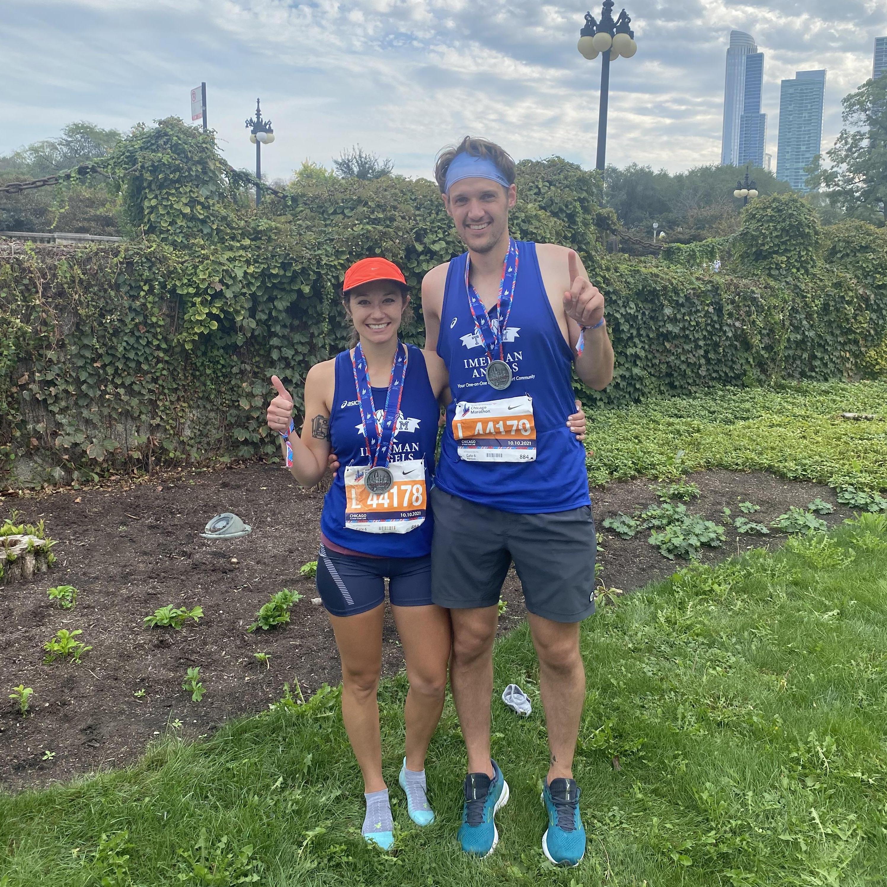 Haley + Paul finish the 2021 Chicago Marathon!