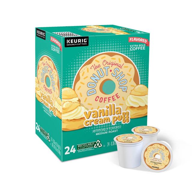 The Original Donut Shop Vanilla Cream Puff Medium Roast Coffee - Keurig K-Cup Pods - 24ct