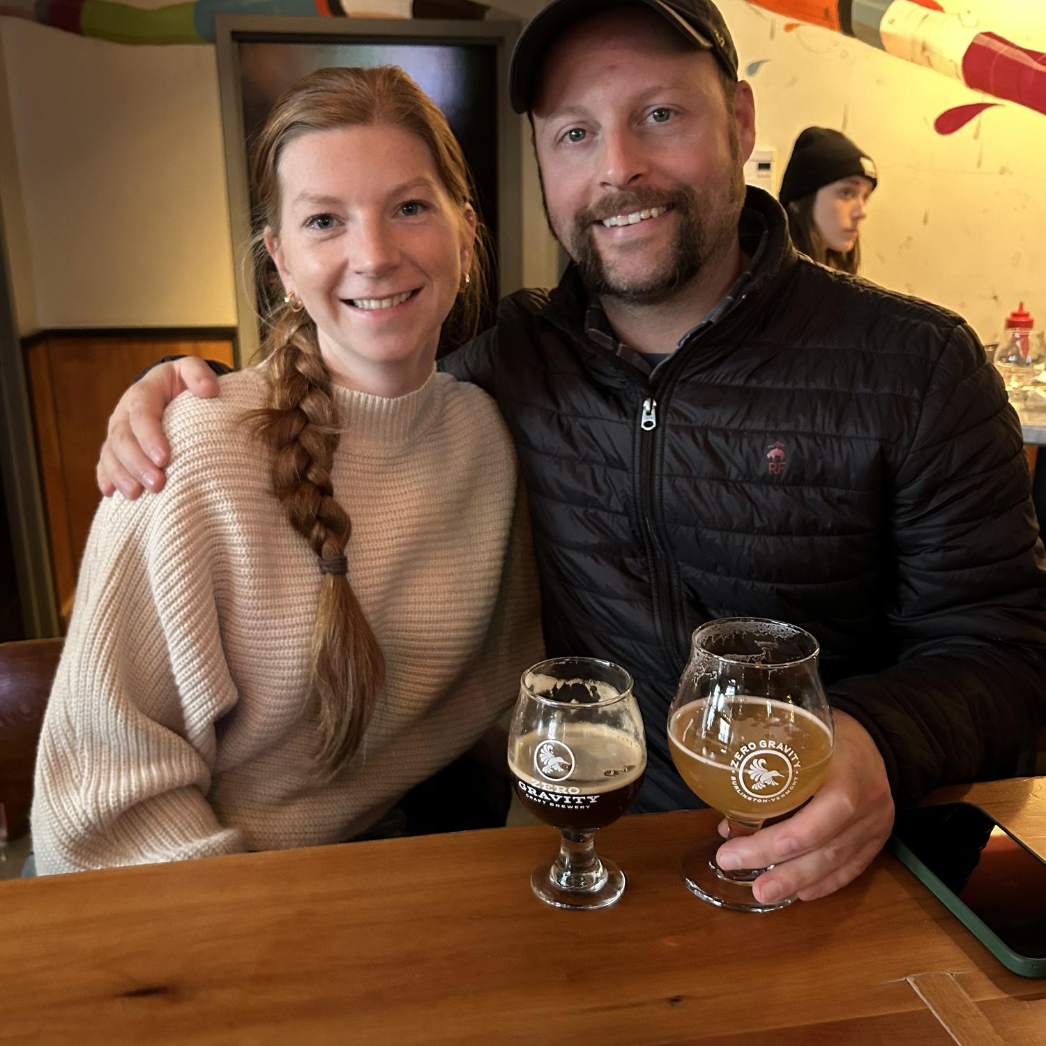 Hanging with friends at Zero Gravity in Burlington, VT
