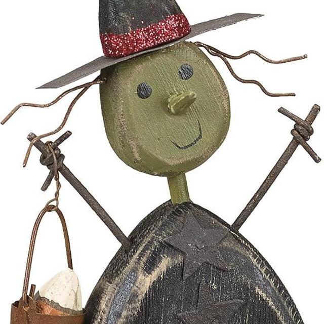 Primitives by Kathy Vintage Style Chunky Witch Sitter Halloween Figurine New