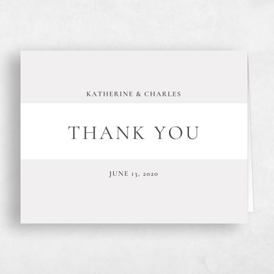 Smoke, Grey Wedding Thank You - Potter