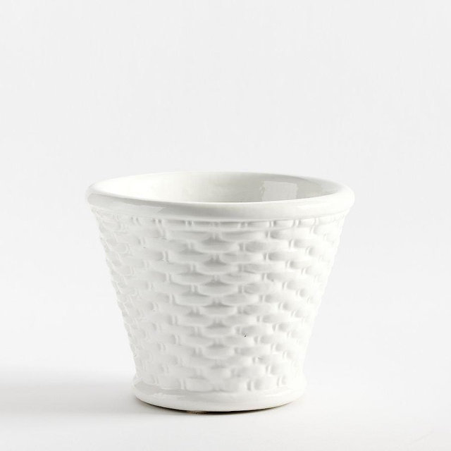 Ceramic Woven Medium Cachepot