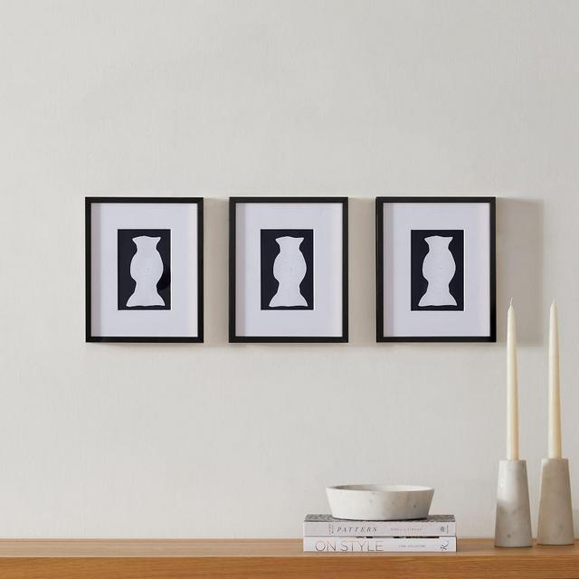 Metal Gallery Frame Rectangle, Black Powder Coated, 8X10 Set of 3