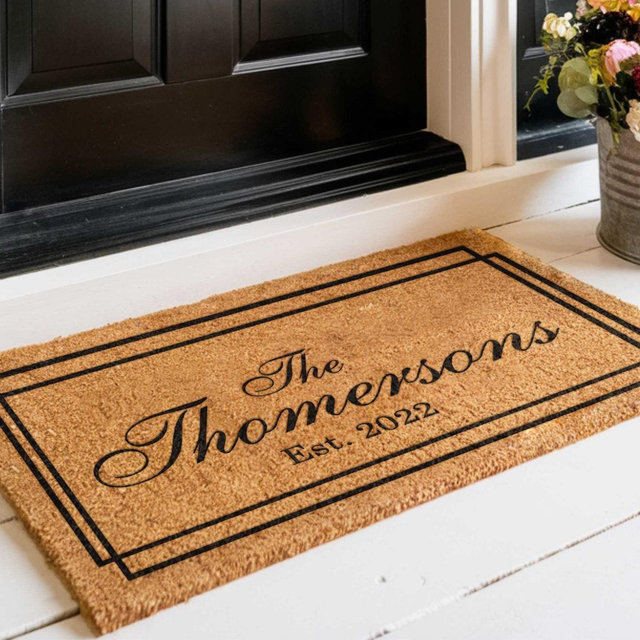 Personalized Welcome Custom Coir Coconut Husk Doormat Available In Three Sizes