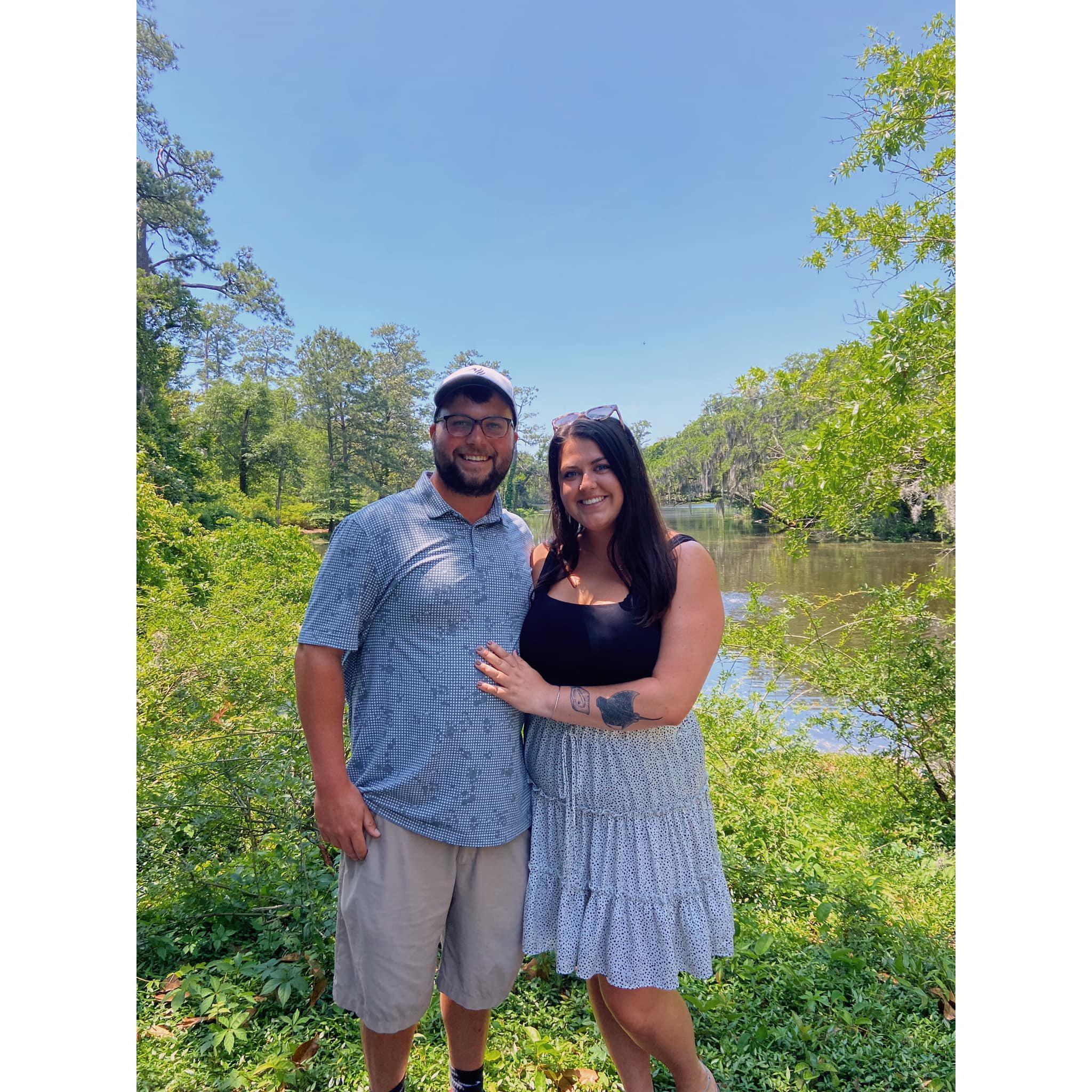 Our first weekend trip together in Wilmington, North Carolina where we spent the time strolling the riverwalk, stealing kisses, and daydreaming about our forever.