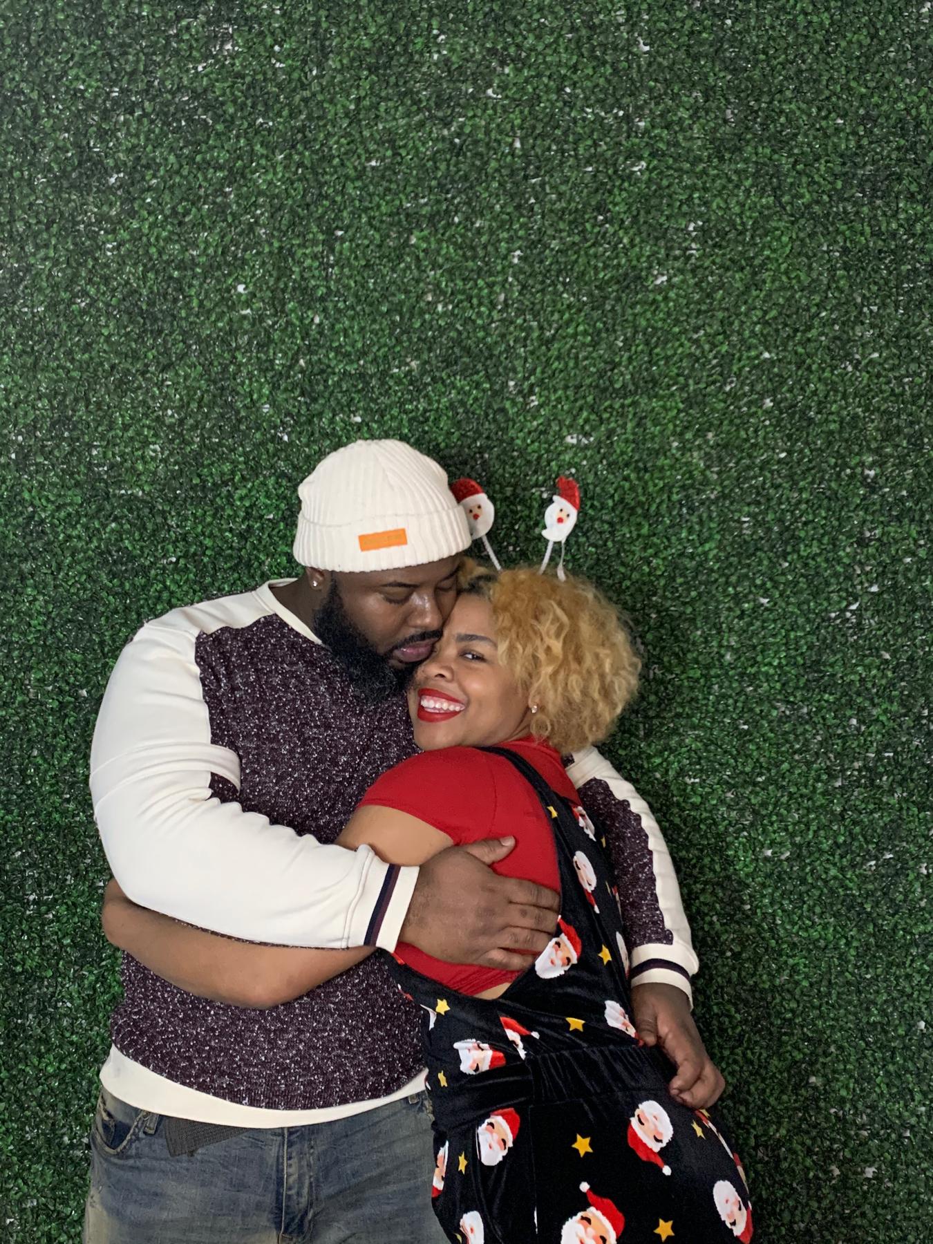 The first picture we ever took together. Christmas 2020! We met each other in November of 2020.