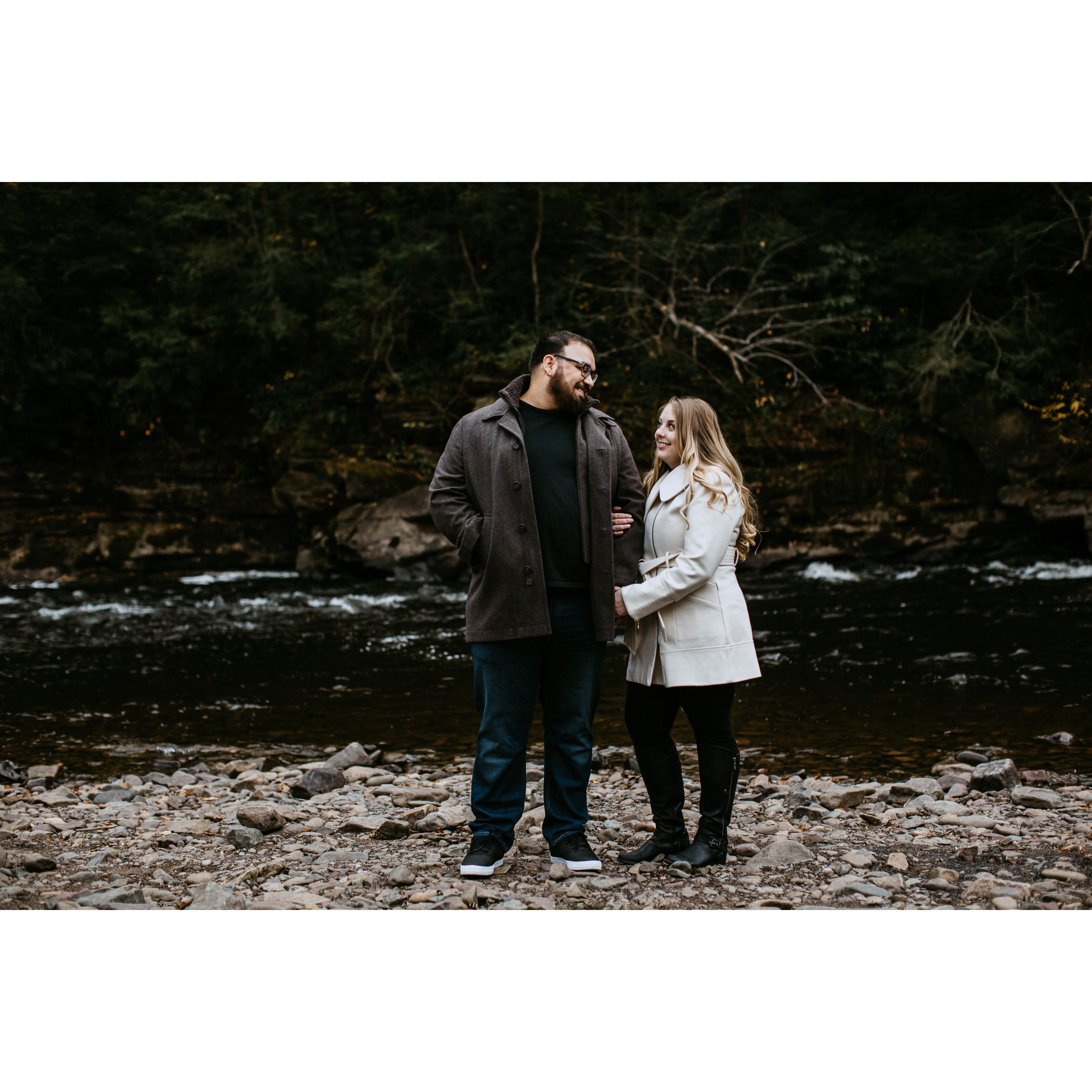 Engagement photo taken at Glen Onoko State Park
-Kristy Hoadley Photography