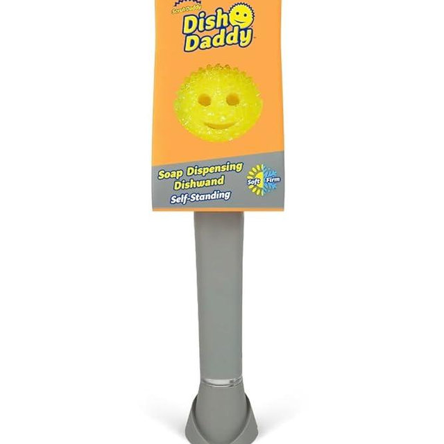 Scrub Daddy Self- Standing Soap Dispensing Dishwand, Silver