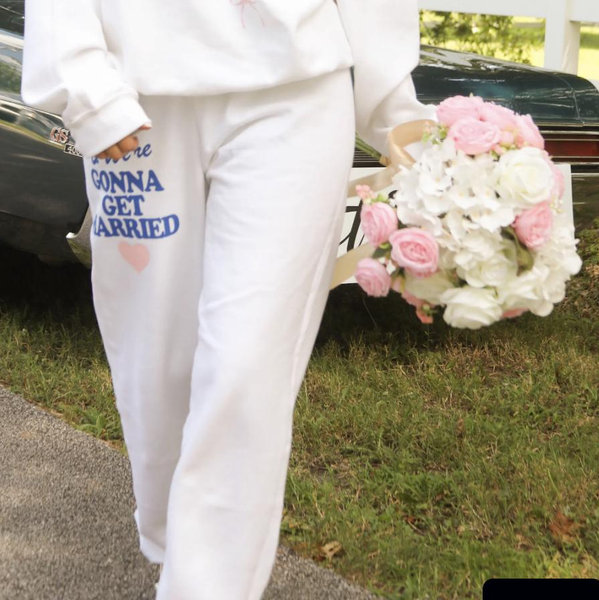 friday + saturday: gonna get married sweatpants