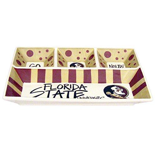 Magnolia Lane Collegiate Ceramic 4 Section Divided Tray (Florida State Seminoles)