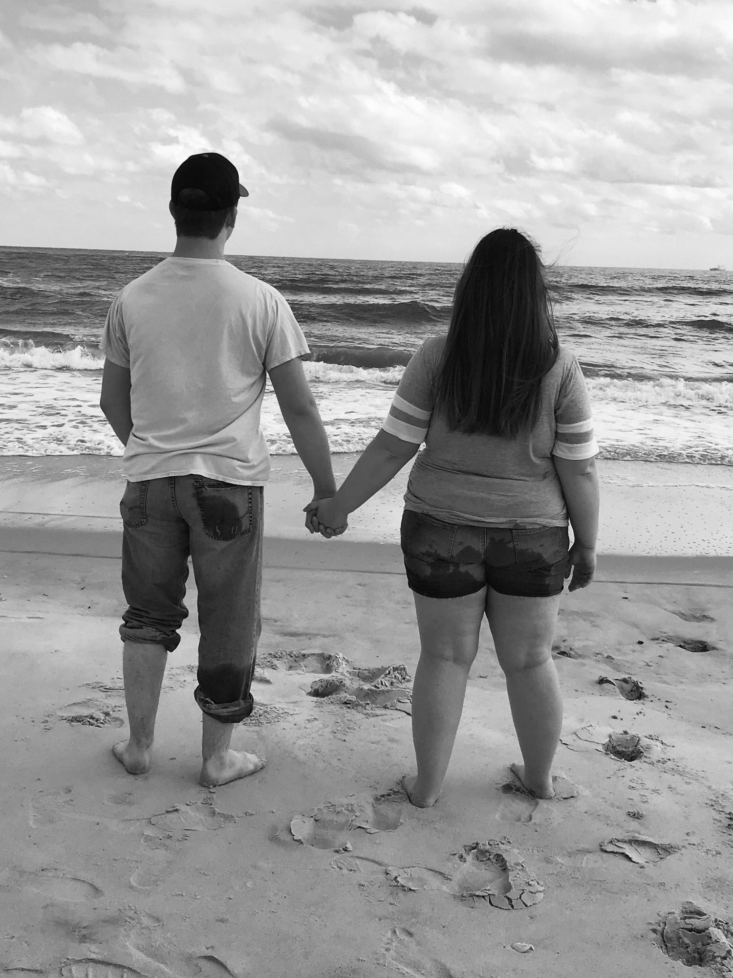 Our first beach trip together.