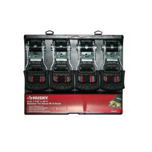1-1/4 in. x 16 ft. Ratchet Tie-Down (4-Pack)