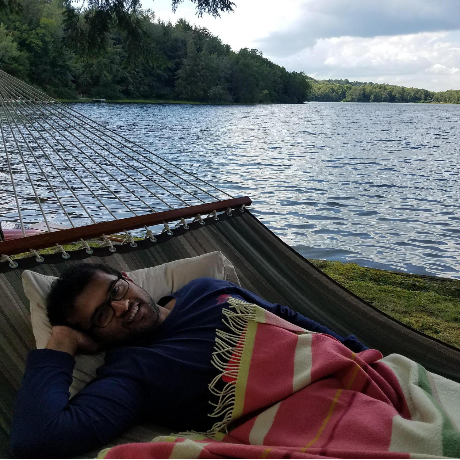 Our first summer together, I took Adwait to our family's spot in the middle-of-nowhere, Pennsylvania. He passed the "lake test" with flying colors!