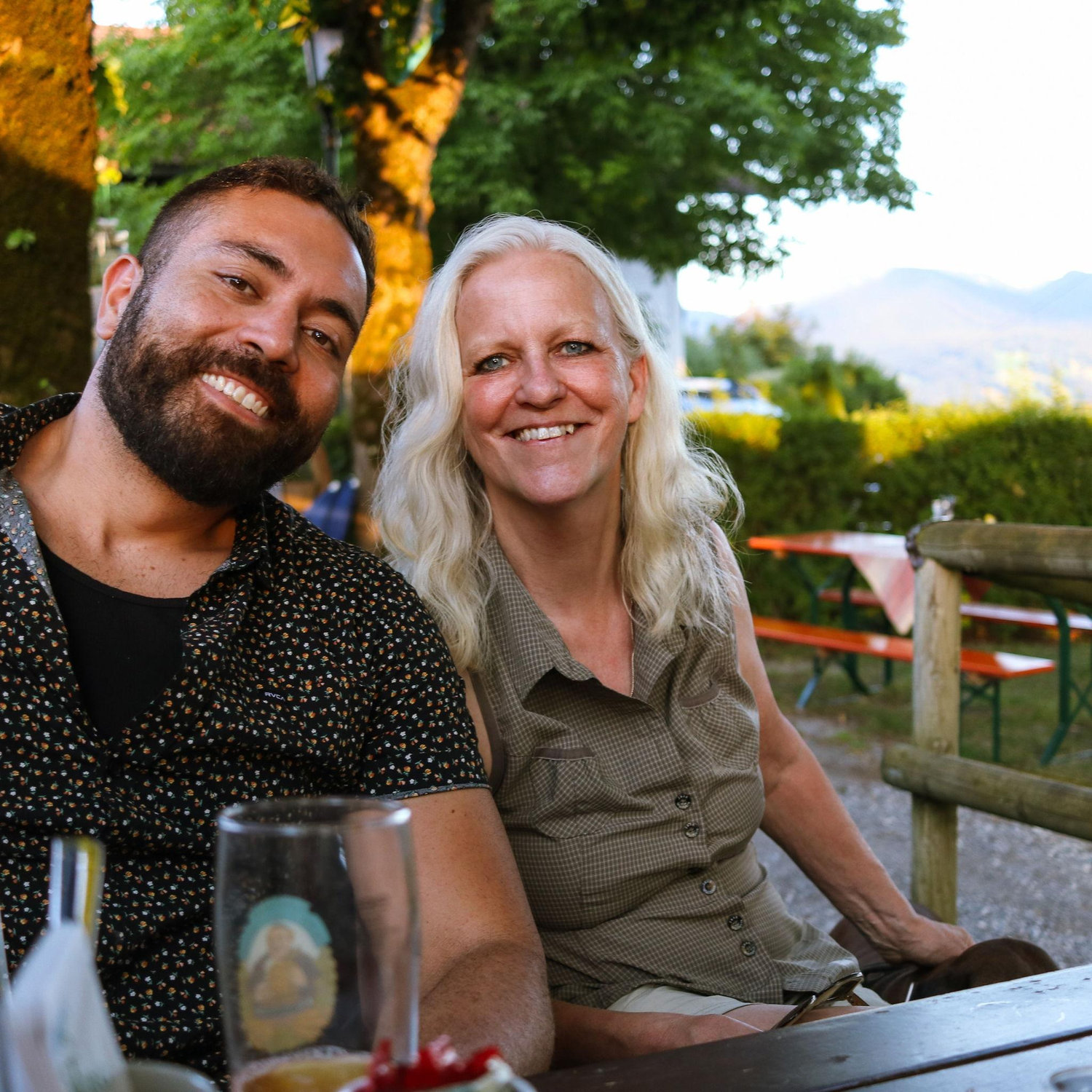 Arash and Anna's mom, Sabine 

Enjoying the sunset in Bavaria