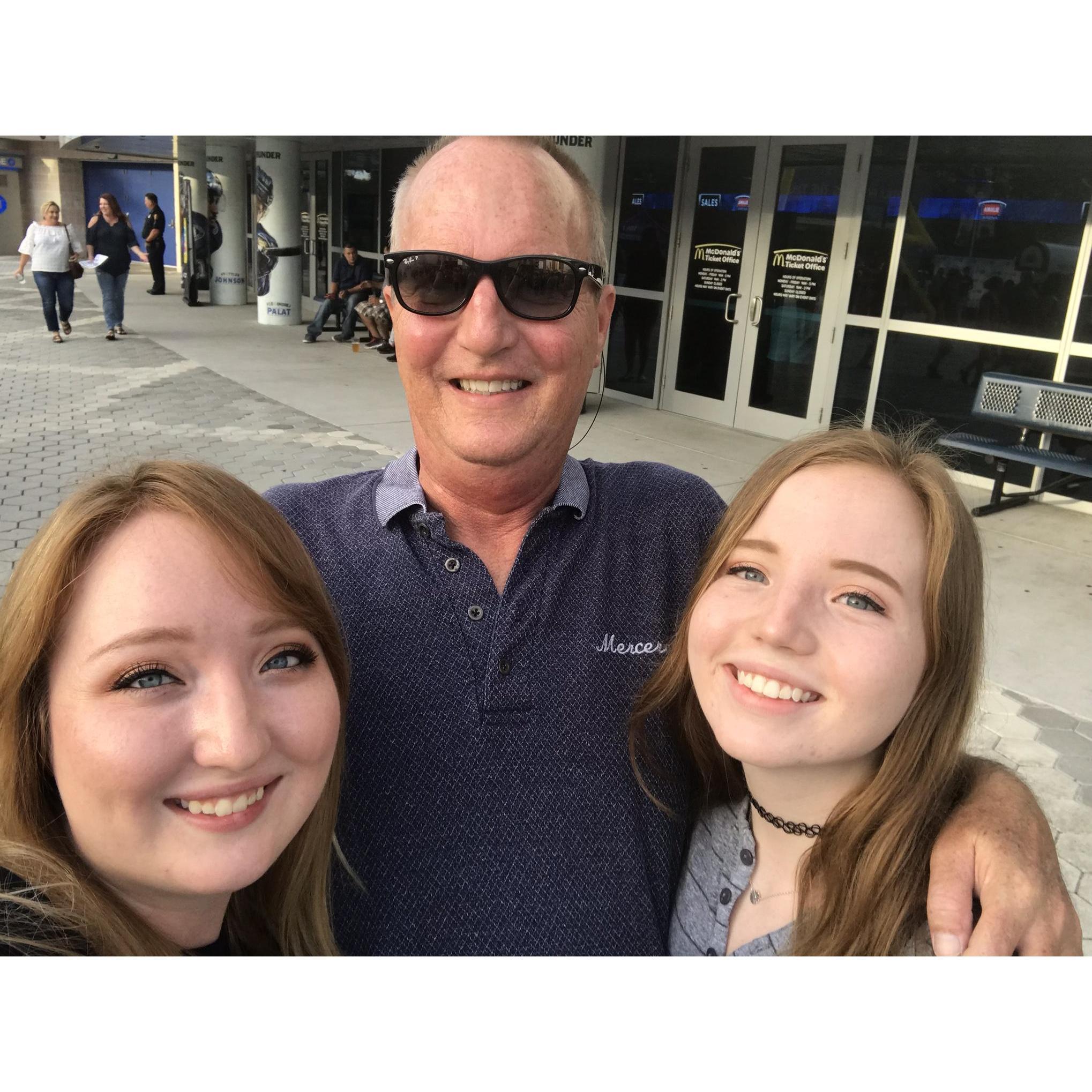 My dad, Bill, with us at the Maroon 5 concert :)