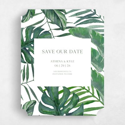 White Ticket Wedding Save the Date - Anaheim Portrait