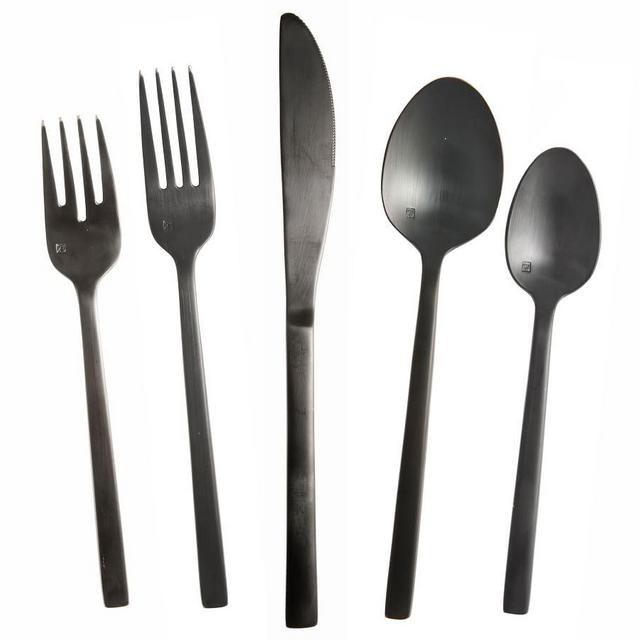 Fortessa Arezzo Flatware, Set of 5 - Gunmetal