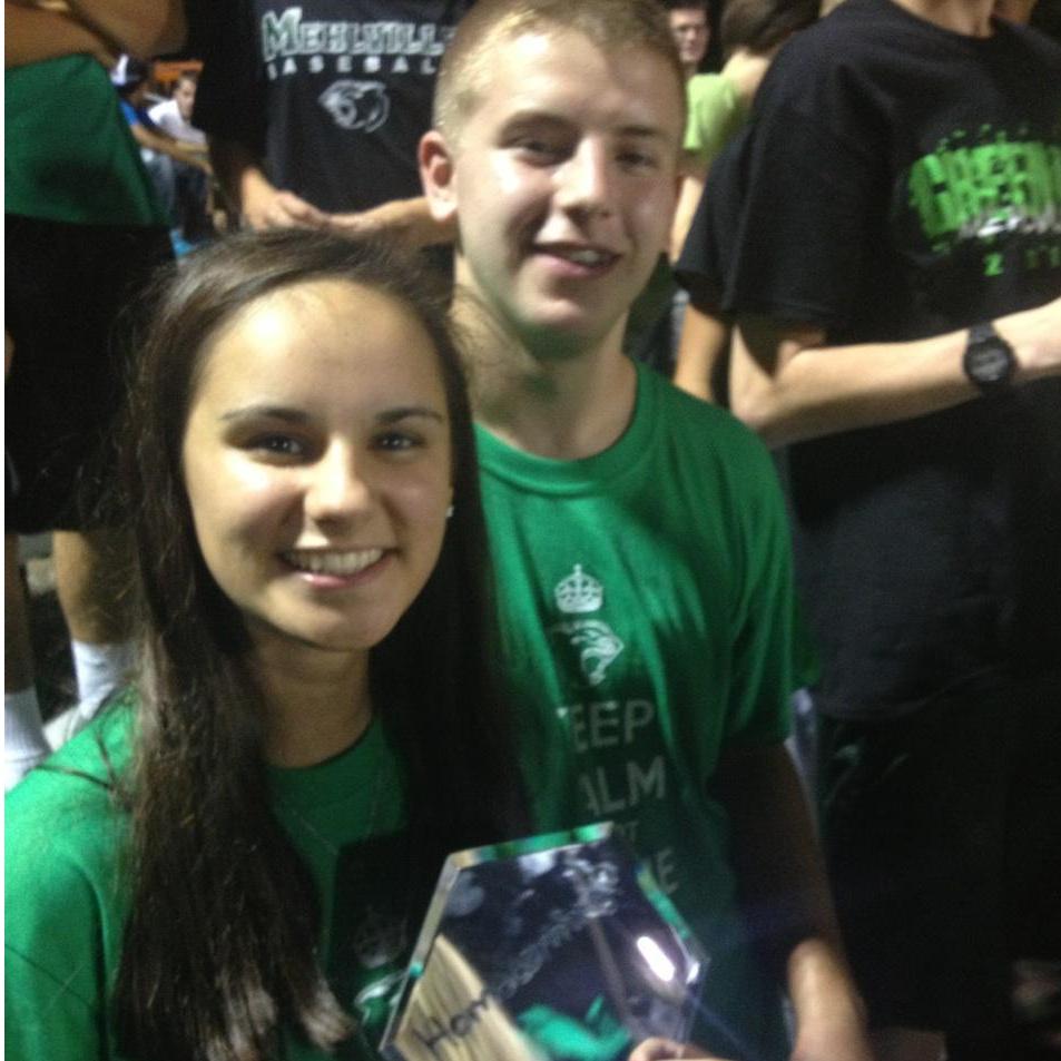 Tanner asking Sara to homecoming at a high school football game
October 2013