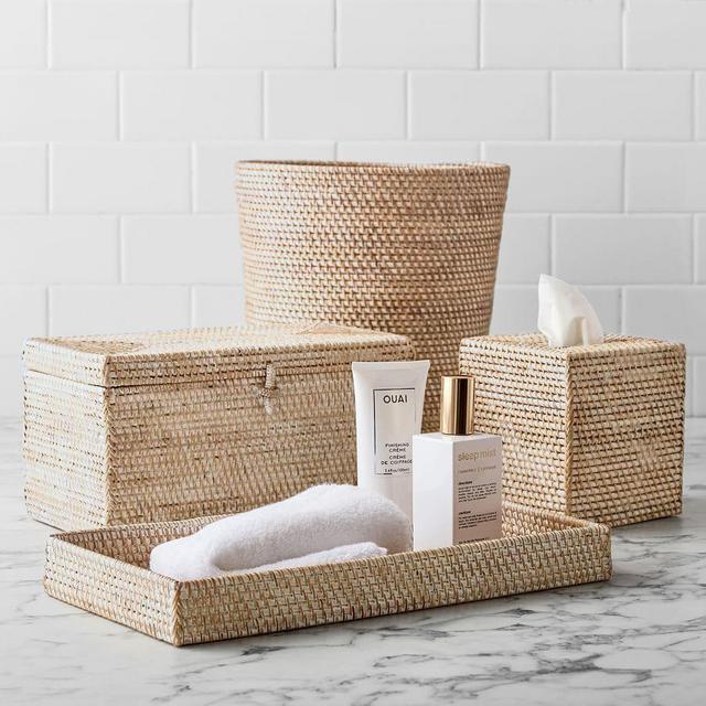 Tava Handwoven Rattan Bathroom Accessories