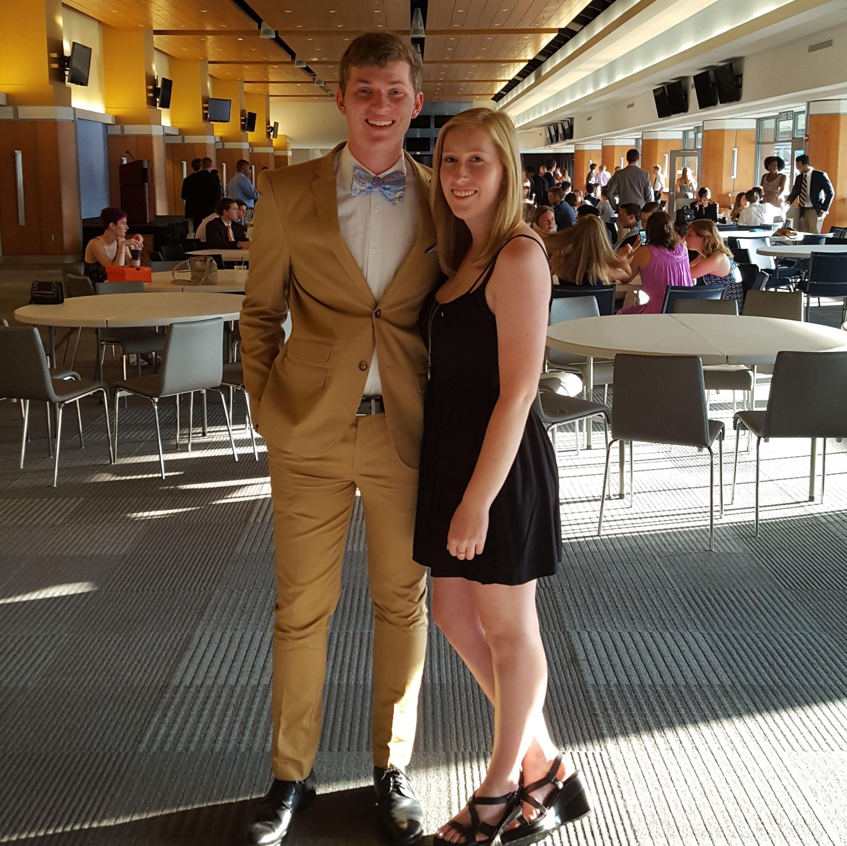 Fall band banquet in 2016, as we began sophomore year as a couple.