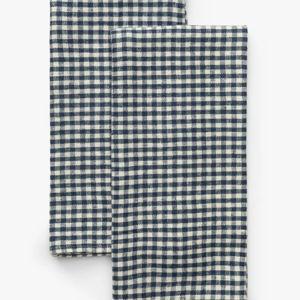 Gingham Check Linen Tea Towels (Set of 2)