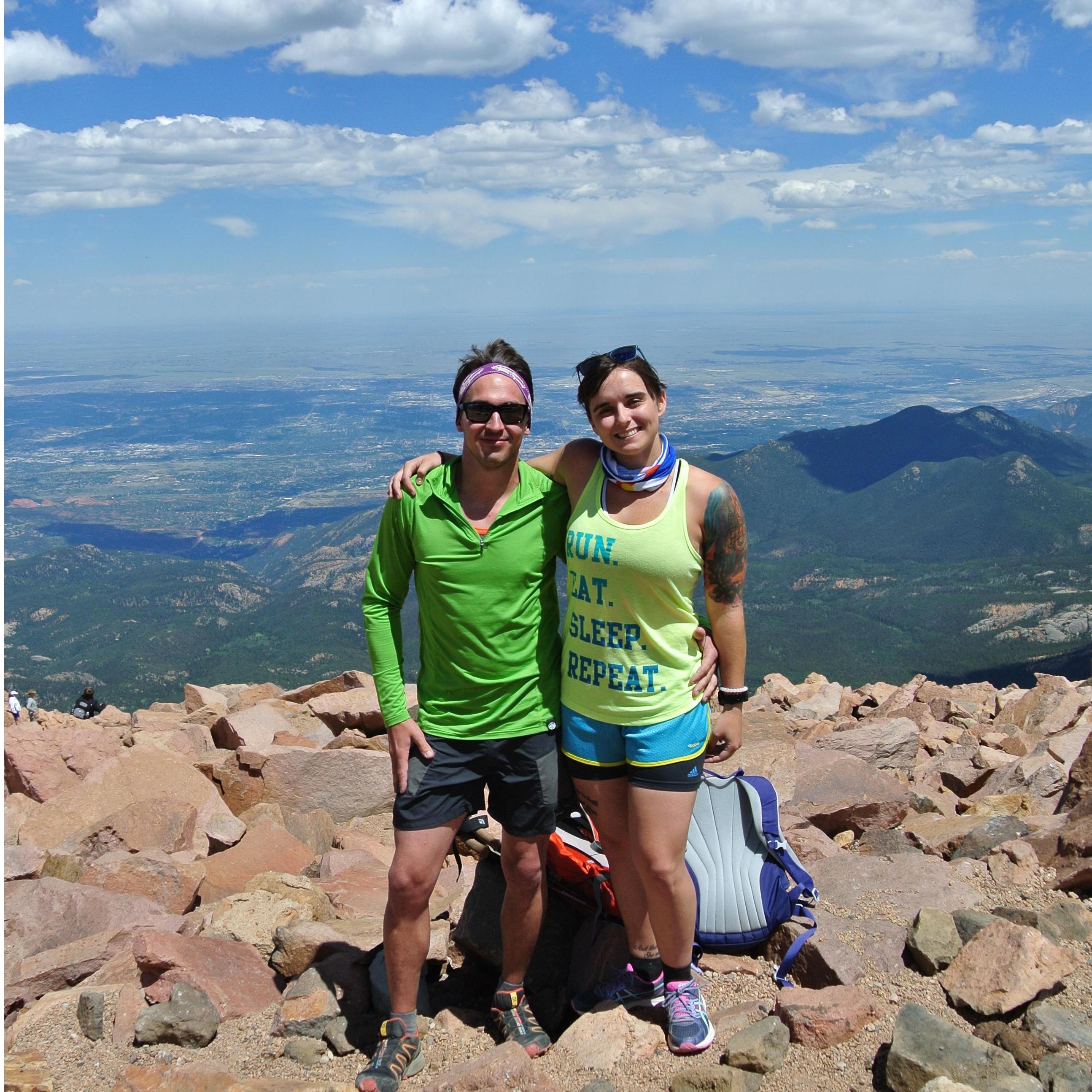 Atop Pikes Peak! Our first 14er!