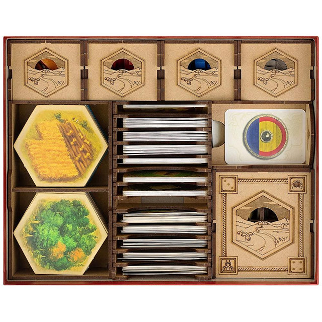 TowerRex Storage Organizer for Catan Storage for Catan Organizer Kit Token Box Card Insert