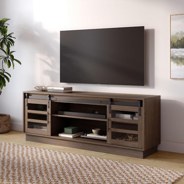 Stead Modern Farmhouse TV Stand - 58” Entertainment Center with Storage - Barn Door TV Stand - 32 to 65" TVs