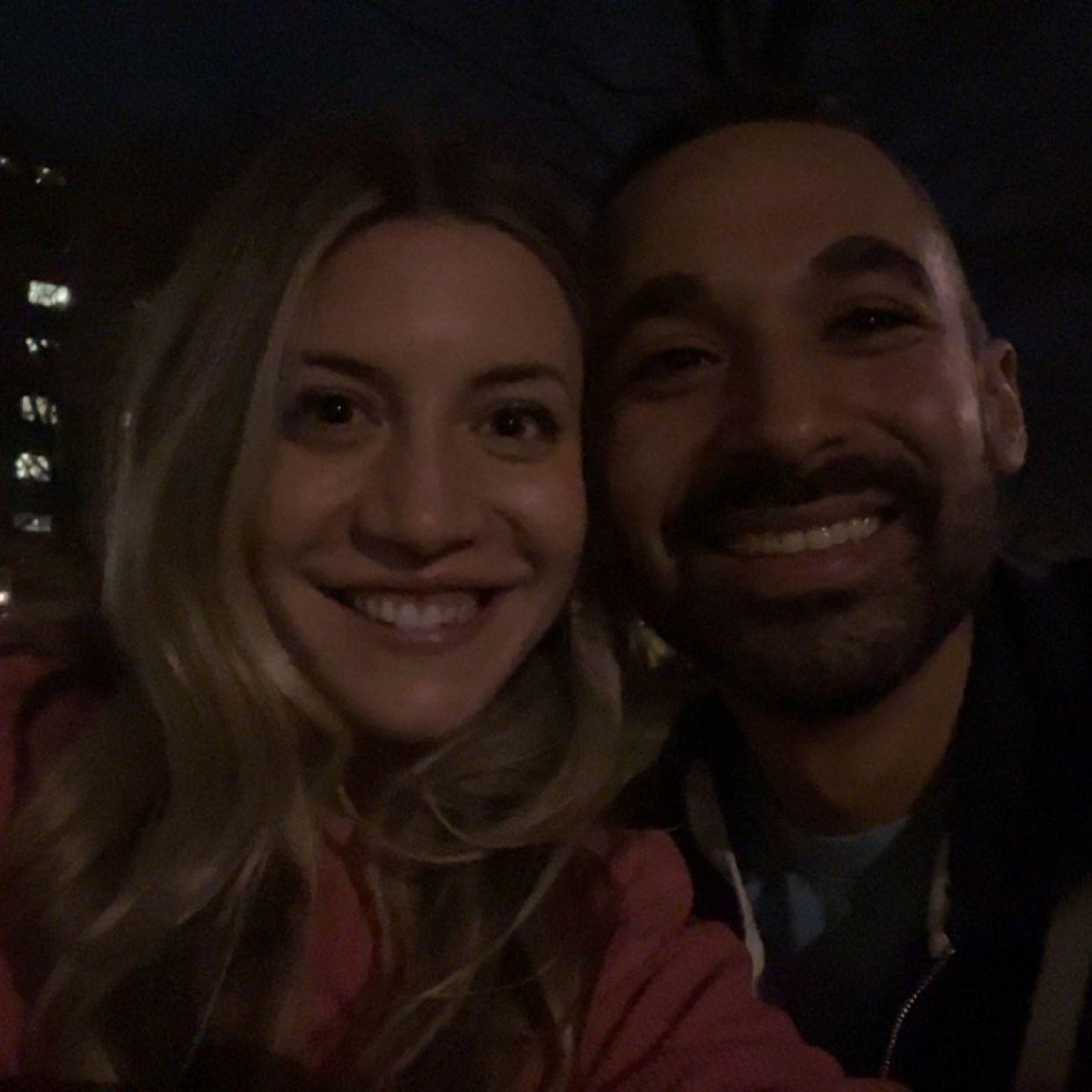 The night Salomon asked Paige to be his girlfriend in Franklin Square, Philadelphia.