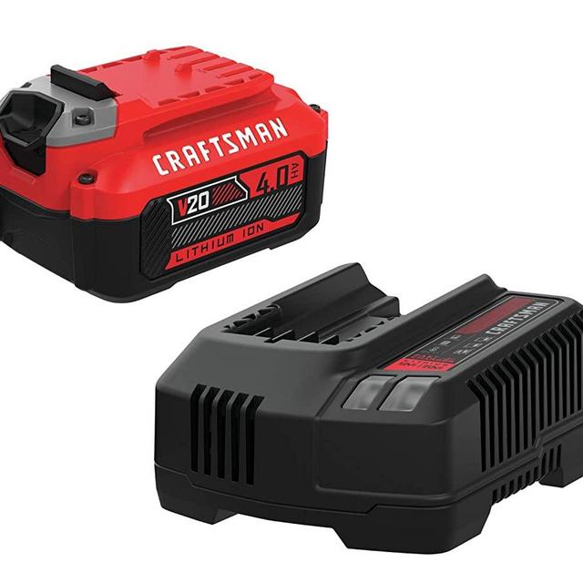 CRAFTSMAN V20 Craftsman Battery, Power Tool Kit, Charger Included, 4.0-Ah (CMCB204-CK)