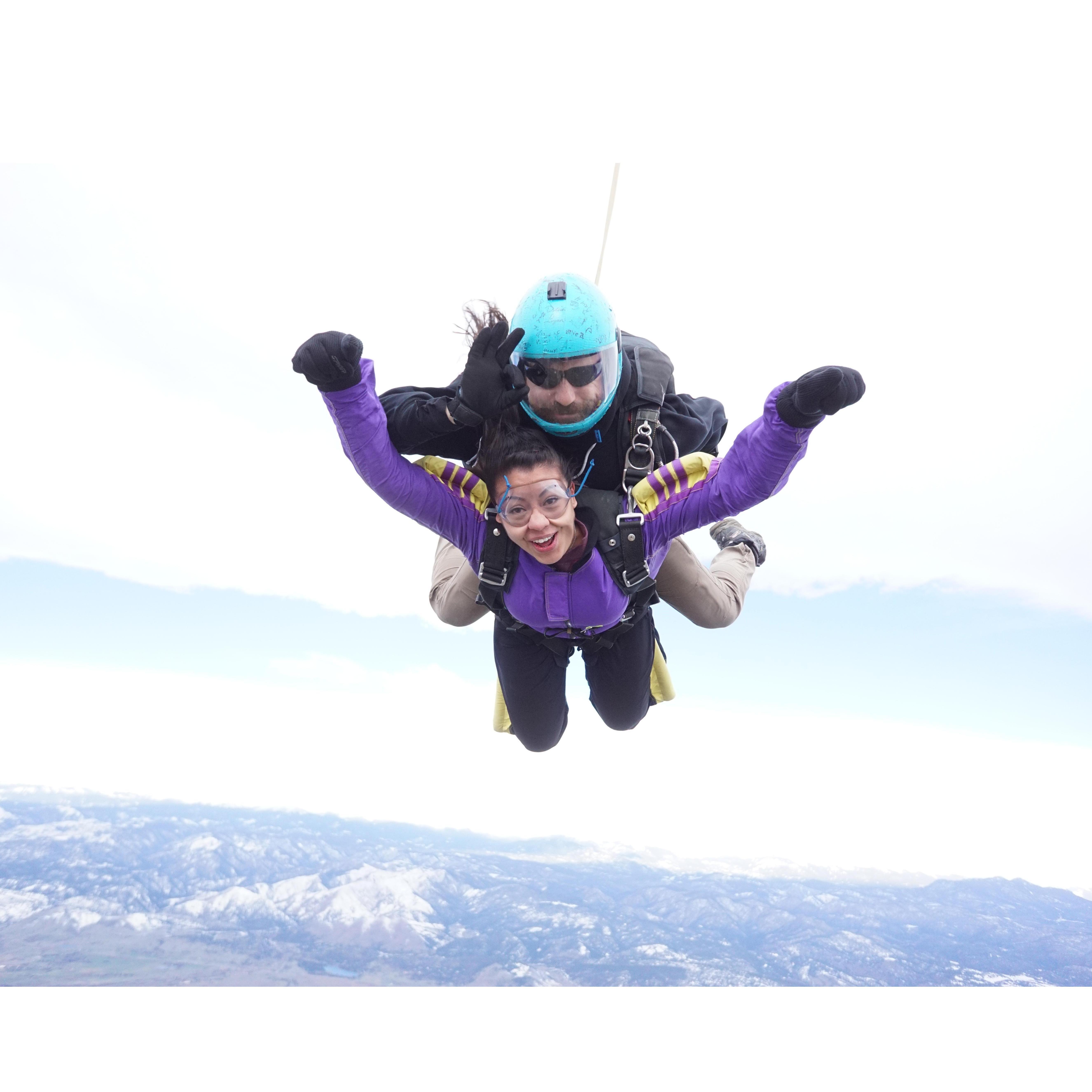 Nancy wanted to go Skydiving for her 25th Birthday, so that's what we did! It was a lot of fun!