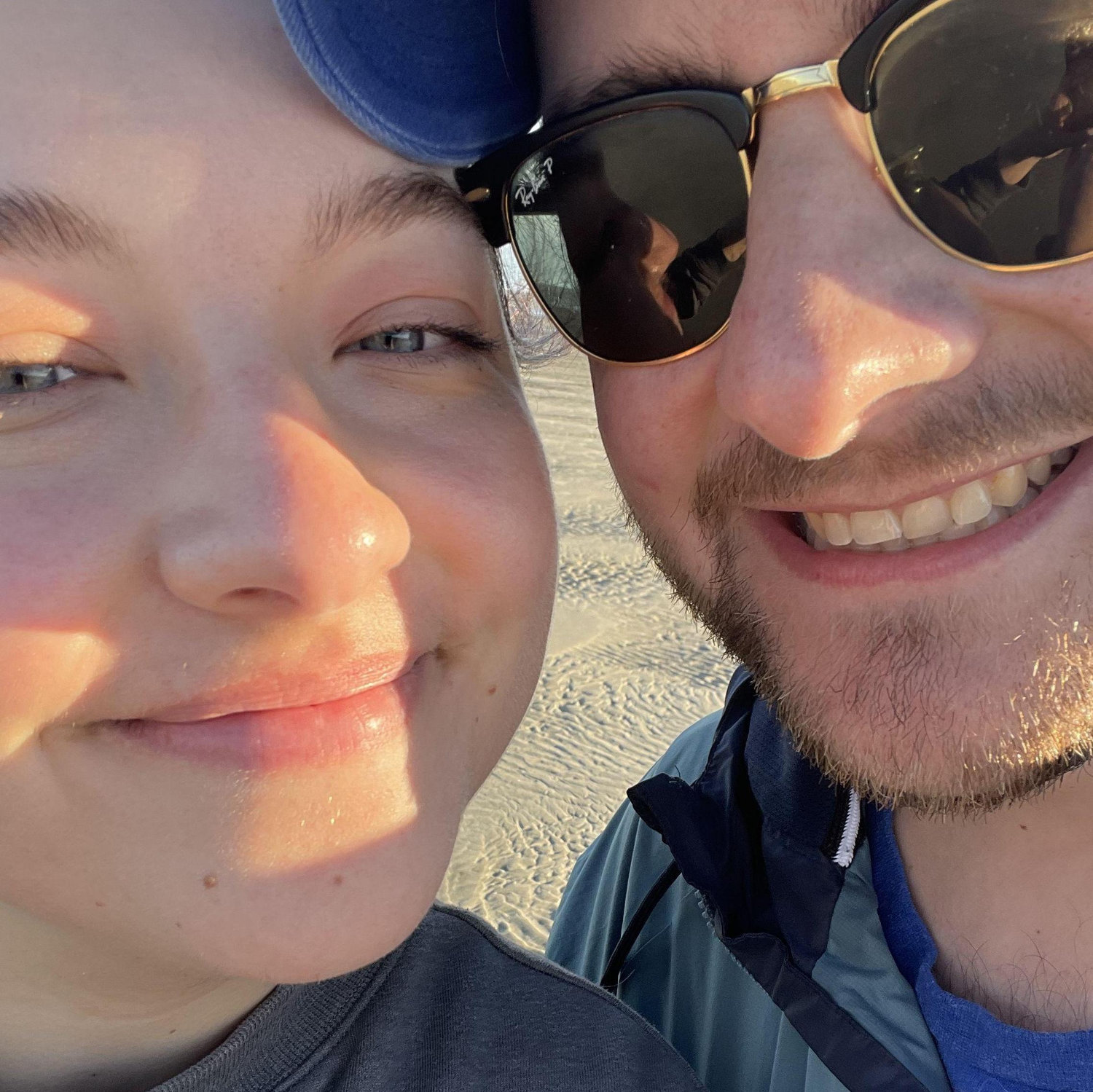 first photo together, sent to his mom :) @ sullivan's island!