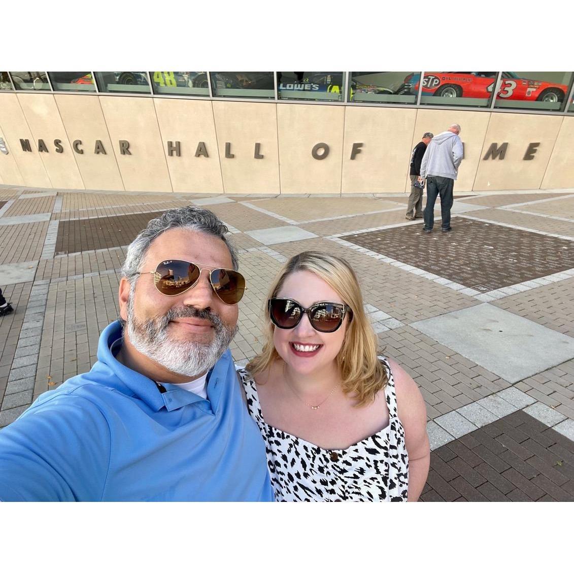 Amir really wanted to go to The Nascar Hall of Fame, so I (Megan) sucked it up and ended up truly enjoying it. That is when she realized we could do ANYTHING together and have an amazing time.