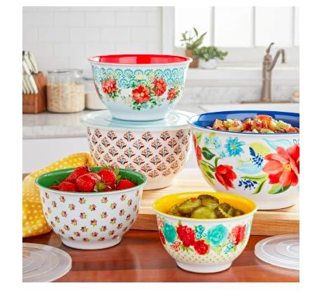 Pioneer Woman Melamine Mixing Bowl Set, 10 Piece Set (Spring Bouquet)
