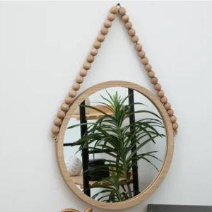 Beaded Wood Wall Mirror | Hobby Lobby | 2449593