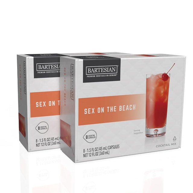 Bartesian 16-Pack Sex on the Beach Mixer Capsules for Cocktail Machine – Home Bar Mixology Cocktails Mix Pod Capsule Set To Use With the Bartesian Cocktail Drink Maker Machine