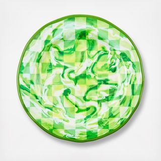 Check Melamine Dinner Plate, Set of 4