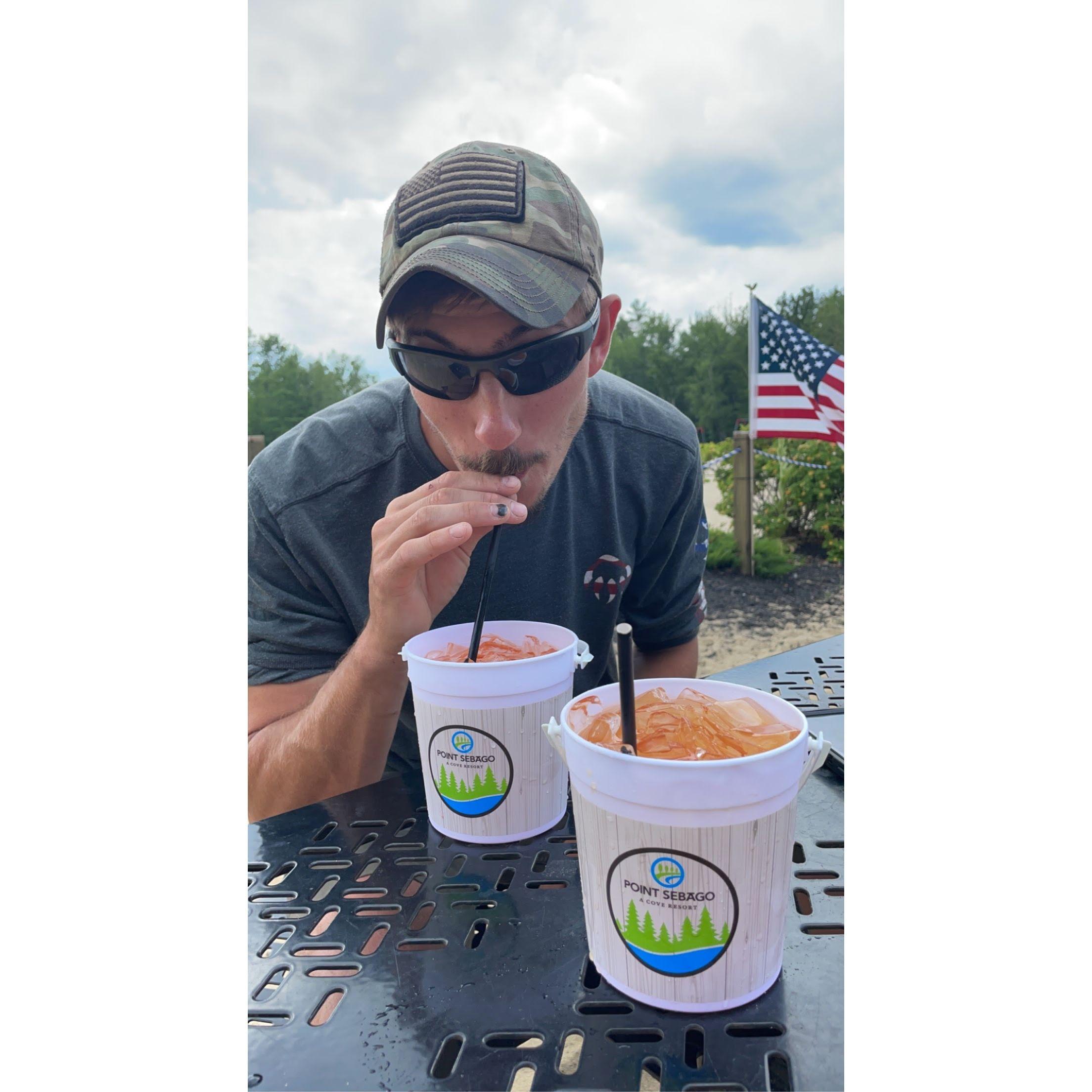 "Fuck-it Buckets" for the win! Sebago makes the best, we aren't officially on vacation until we have one :P