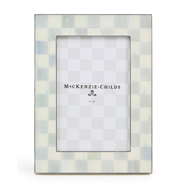 MacKenzie-Childs Sterling Check Silver Plated Frame, 4" x 6"