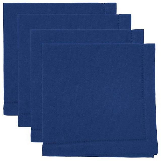 Now Designs Hemstitch Cotton Napkins, Set of Four, Indigo