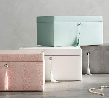 Personalized Mckenna Leather Large Jewelry Box